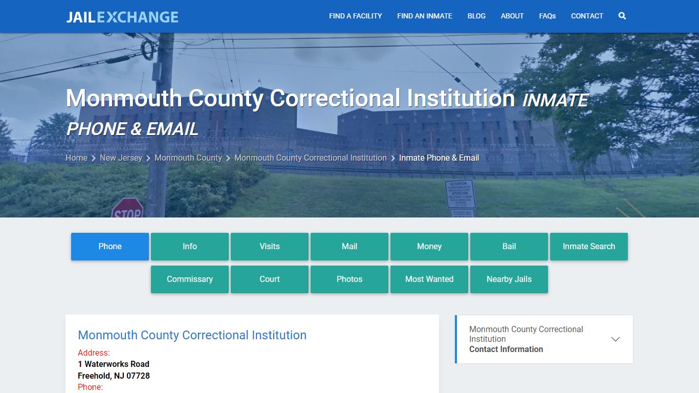Inmate Phone - Monmouth County Correctional Institution, NJ - Jail Exchange